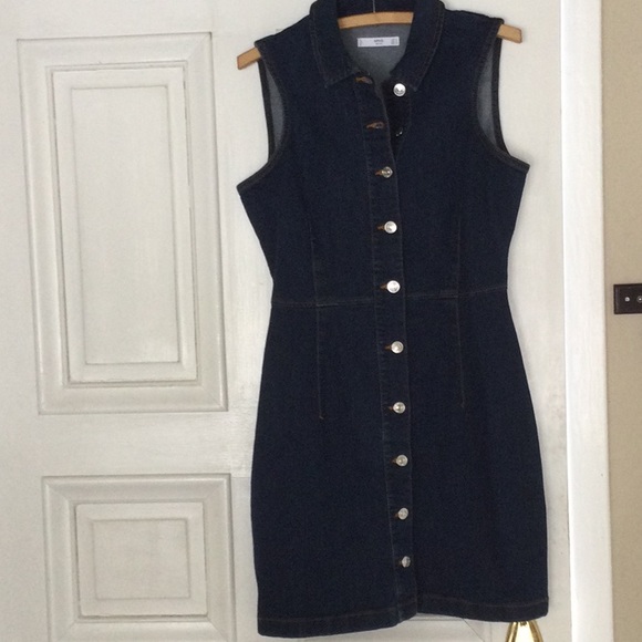 Mango sleeveless denim dress. NWOT - Picture 4 of 4